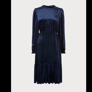 NWT L.K Bennett Noemi Navy Velvet Dress Size 2